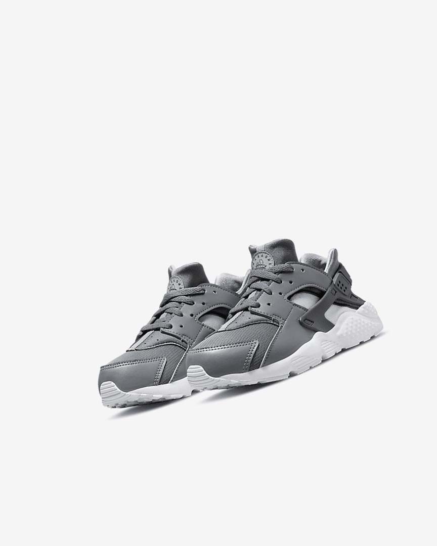 Grey / Grey / White / Grey Boys' Nike Huarache Run Shoes | UK5401