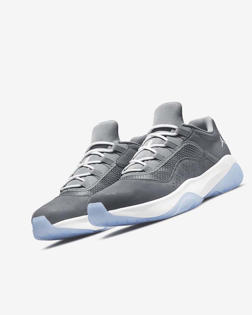 Grey / Grey / White Men's Nike Air Jordan 11 CMFT Low Basketball Shoes | UK3073