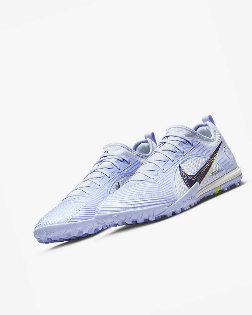 Grey / Light Blue / Blue / Blue Men's Nike Mercurial Air Zoom Vapor 14 Pro TF Football Shoes | UK1147