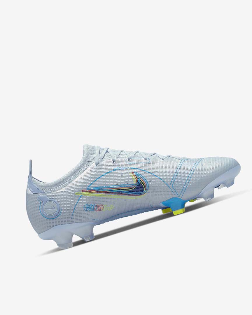 Grey / Light Blue / Blue / Blue Women's Nike Mercurial Vapor 14 Elite FG Football Boots | UK2842