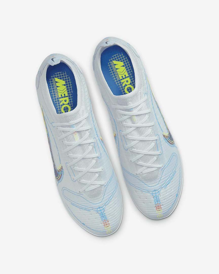 Grey / Light Blue / Blue / Blue Women's Nike Mercurial Vapor 14 Elite FG Football Boots | UK2842