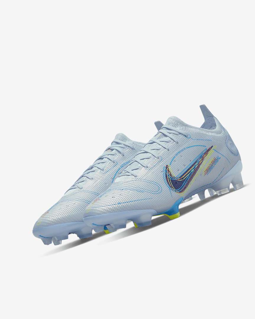 Grey / Light Blue / Blue / Blue Women's Nike Mercurial Vapor 14 Elite FG Football Boots | UK2842