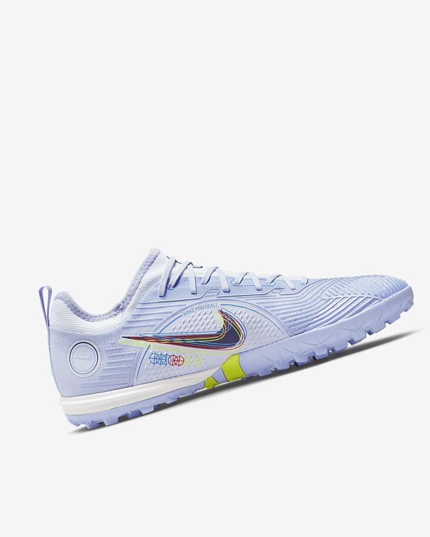 Grey / Light Blue / Blue / Blue Women's Nike Mercurial Air Zoom Vapor 14 Pro TF Football Shoes | UK2866