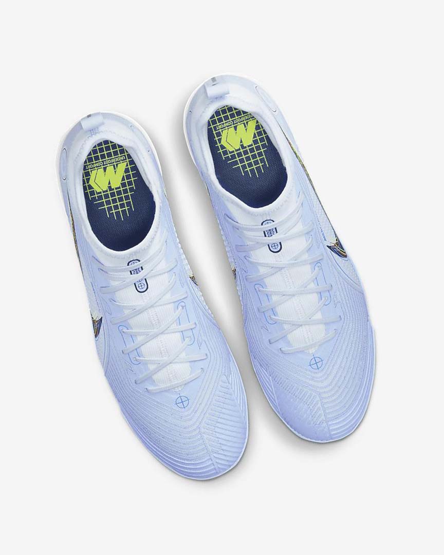 Grey / Light Blue / Blue / Blue Women's Nike Mercurial Air Zoom Vapor 14 Pro TF Football Shoes | UK2866