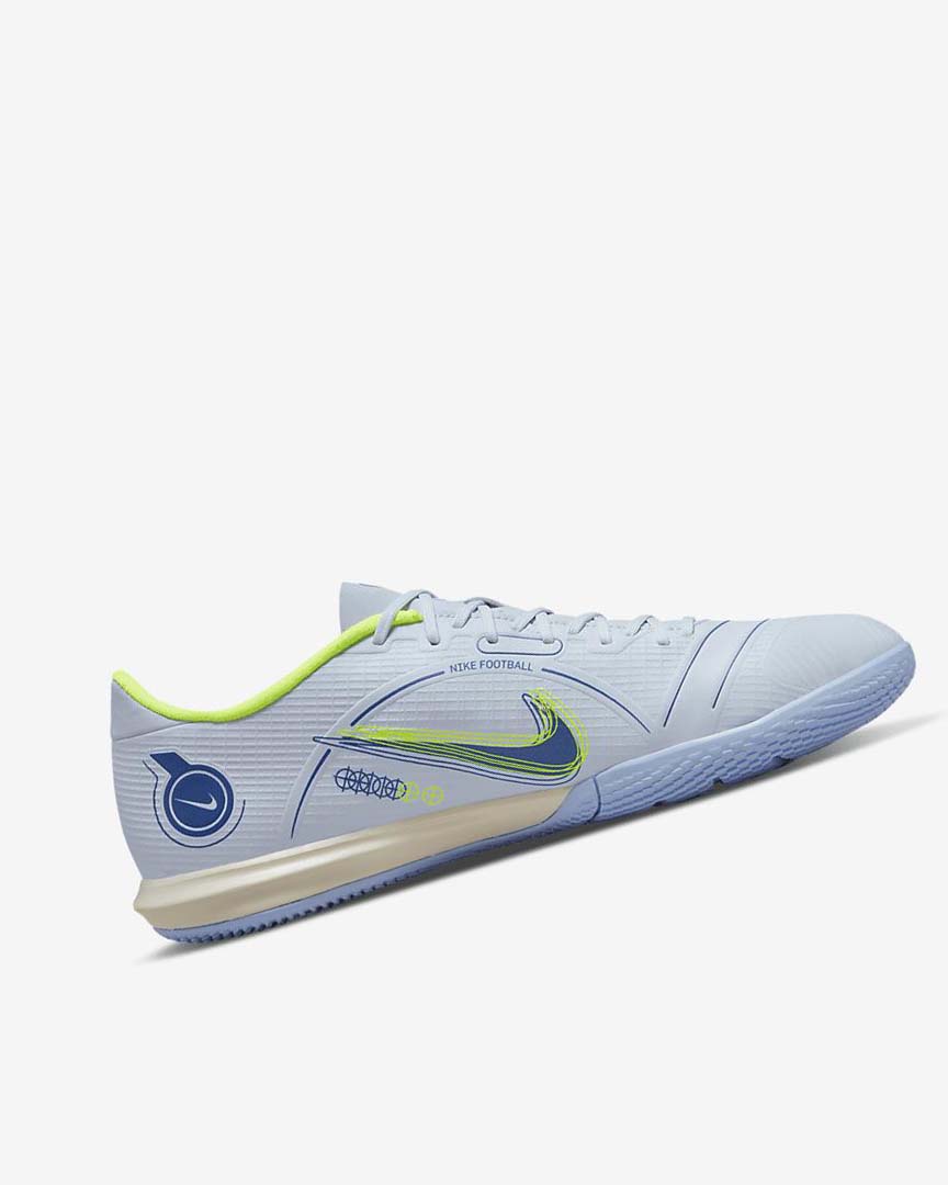 Grey / Light Blue / Blue / Blue Women's Nike Mercurial Vapor 14 Academy IC Football Shoes | UK4950