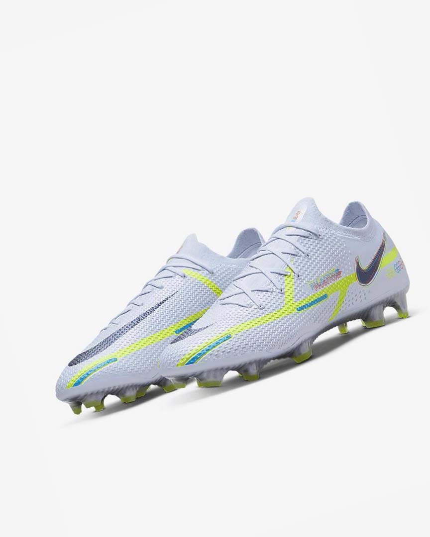 Grey / Light Blue / Blue Men's Nike Phantom GT2 Elite FG Football Boots | UK2399