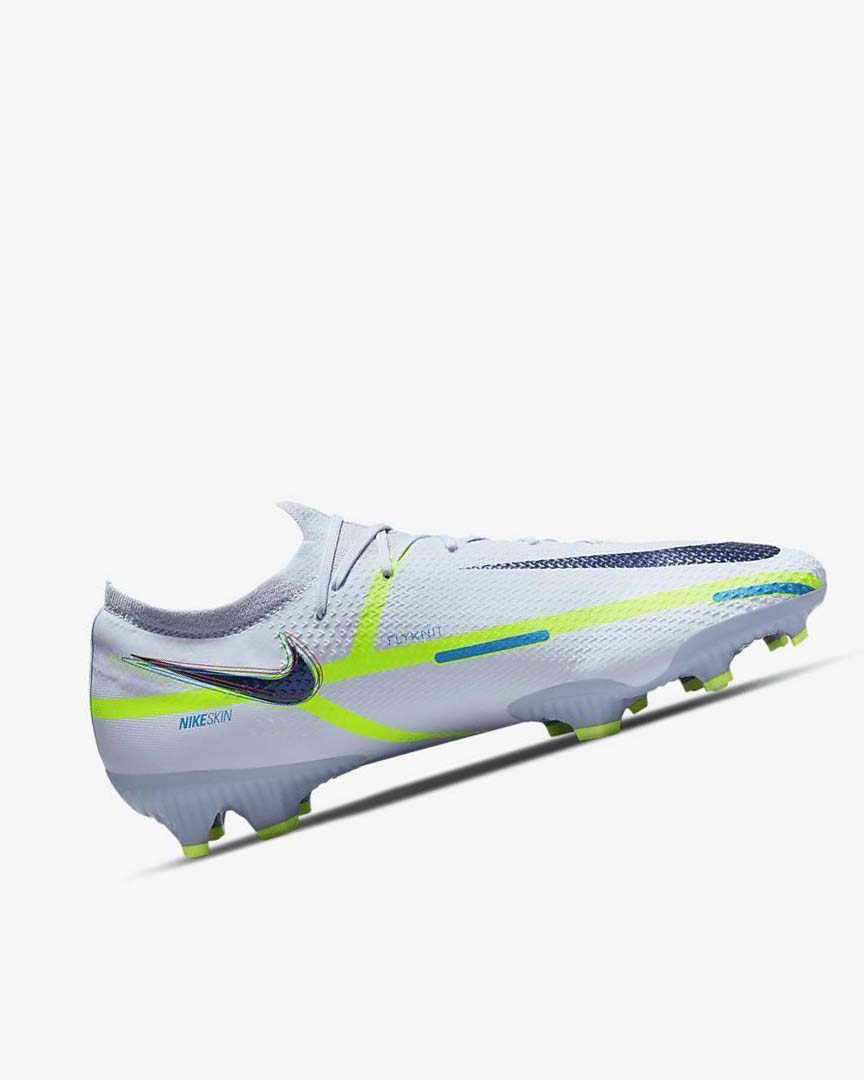 Grey / Light Blue / Blue Men's Nike Phantom GT2 Pro FG Football Boots | UK3200