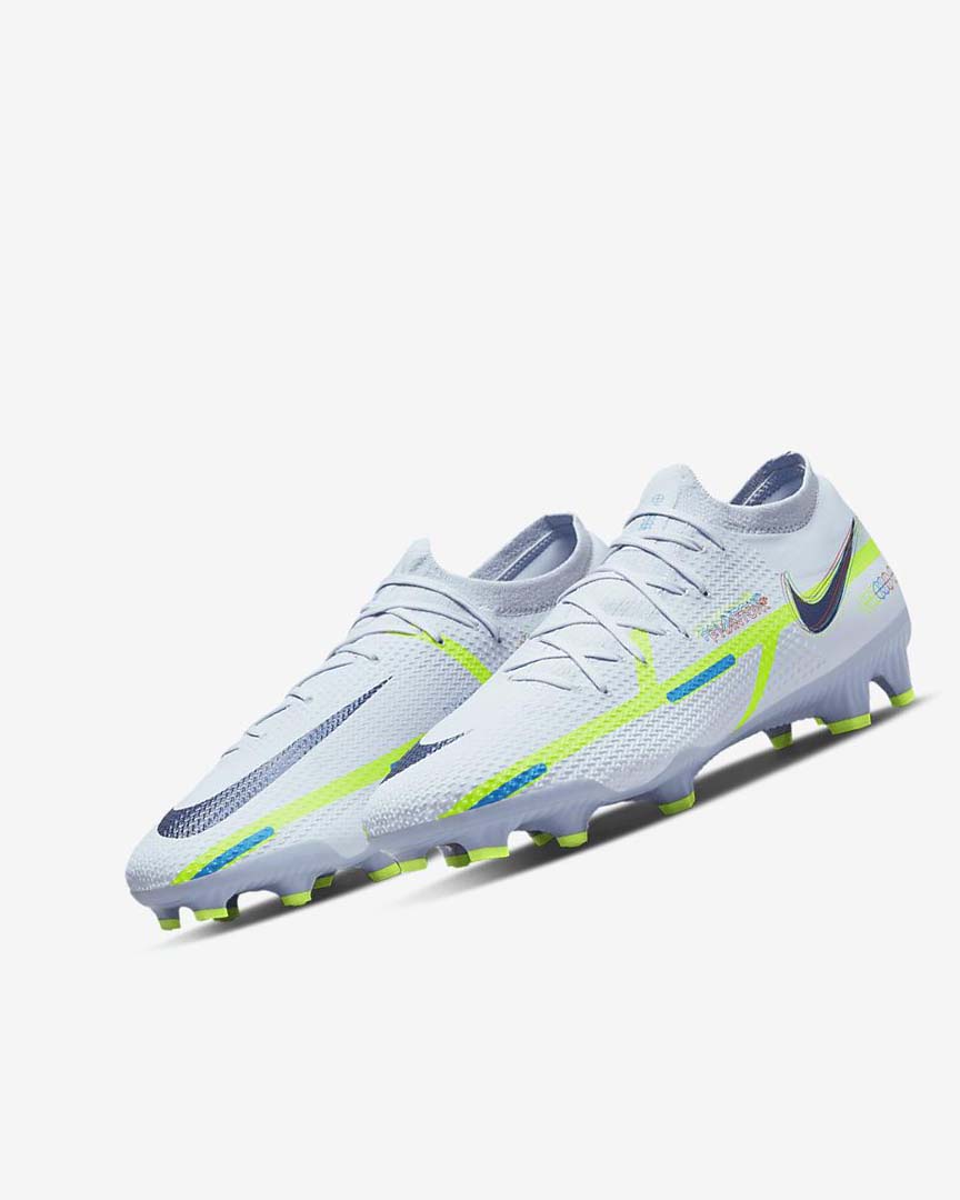 Grey / Light Blue / Blue Women's Nike Phantom GT2 Pro FG Football Boots | UK5173