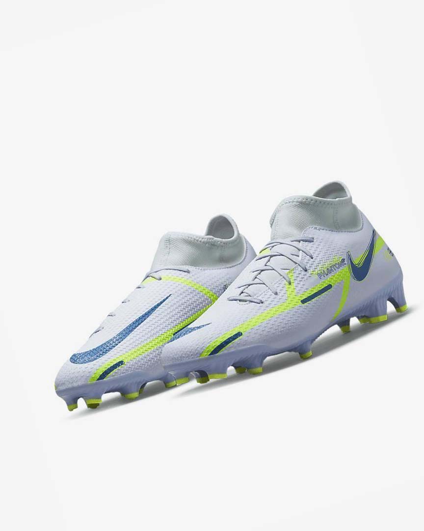 Grey / Light Blue / Dark Blue Men's Nike Phantom GT2 Academy Dynamic Fit MG Football Boots | UK1117