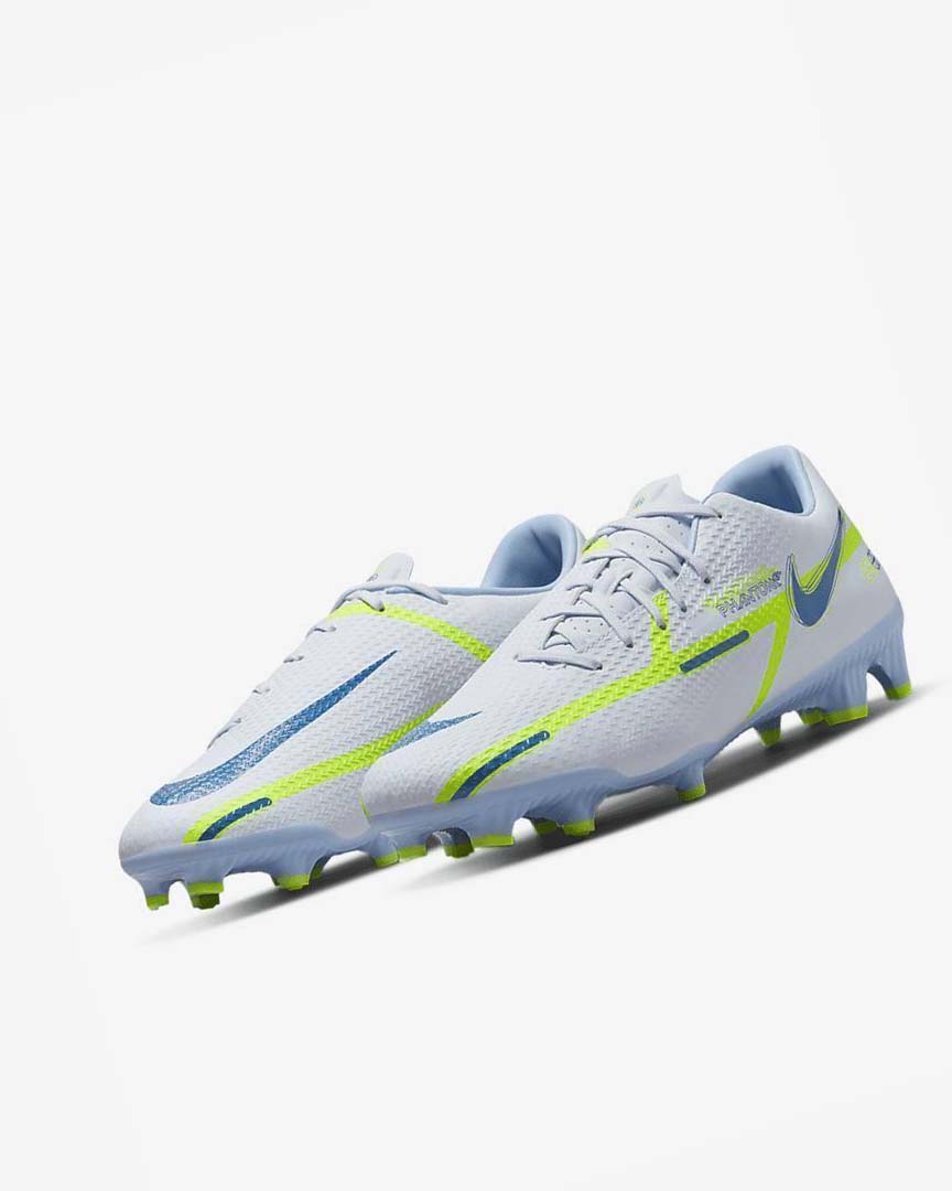 Grey / Light Blue / Dark Blue Men's Nike Phantom GT2 Academy MG Football Boots | UK2913