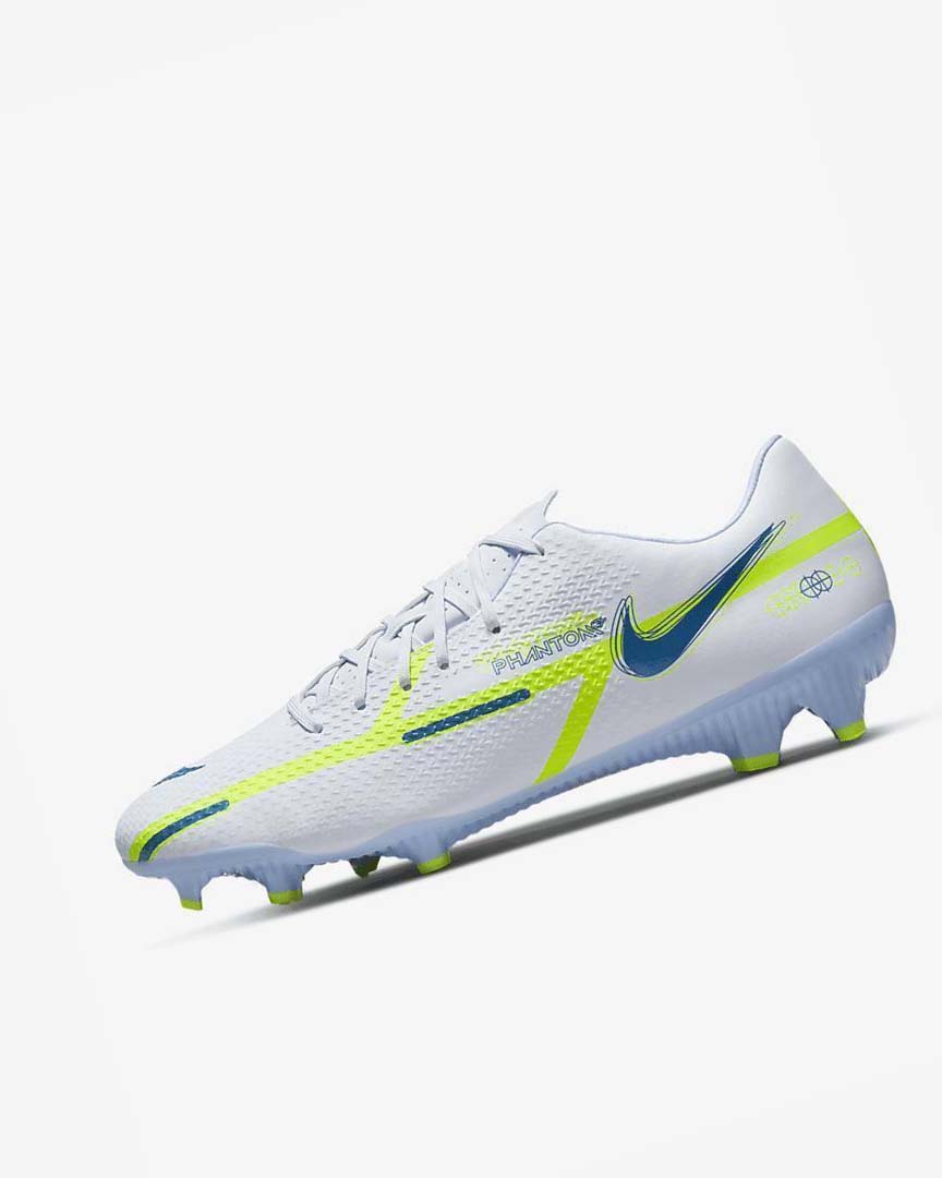 Grey / Light Blue / Dark Blue Men\'s Nike Phantom GT2 Academy MG Football Boots | UK2913