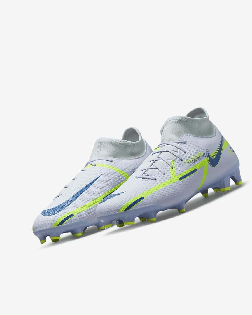 Grey / Light Blue / Dark Blue Women's Nike Phantom GT2 Academy Dynamic Fit MG Football Boots | UK4705