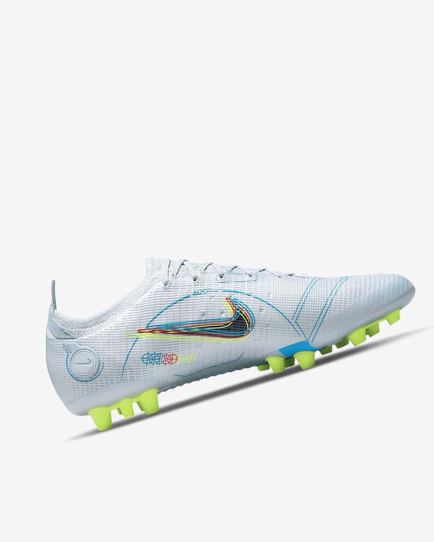 Grey / Light Blue / Orange / Blue Women's Nike Mercurial Vapor 14 Elite AG Football Boots | UK3231