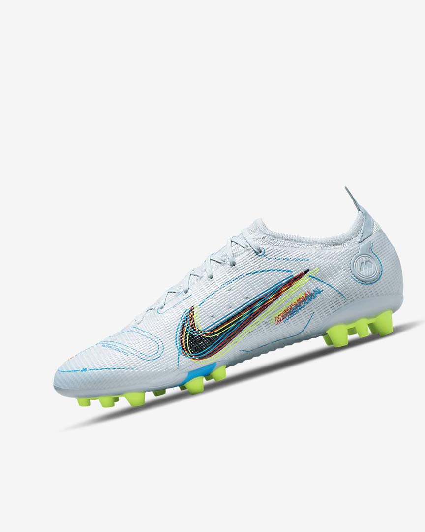 Grey / Light Blue / Orange / Blue Women\'s Nike Mercurial Vapor 14 Elite AG Football Boots | UK3231