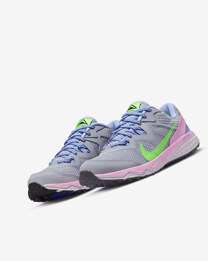 Grey / Light Blue / Pink / Green Women's Nike Juniper Trail Trail Running Shoes | UK4646