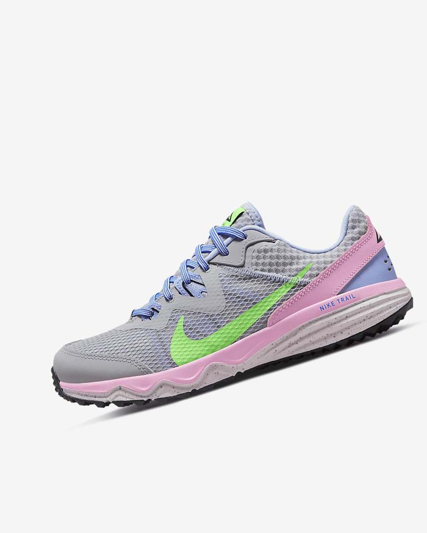 Grey / Light Blue / Pink / Green Women\'s Nike Juniper Trail Trail Running Shoes | UK4646