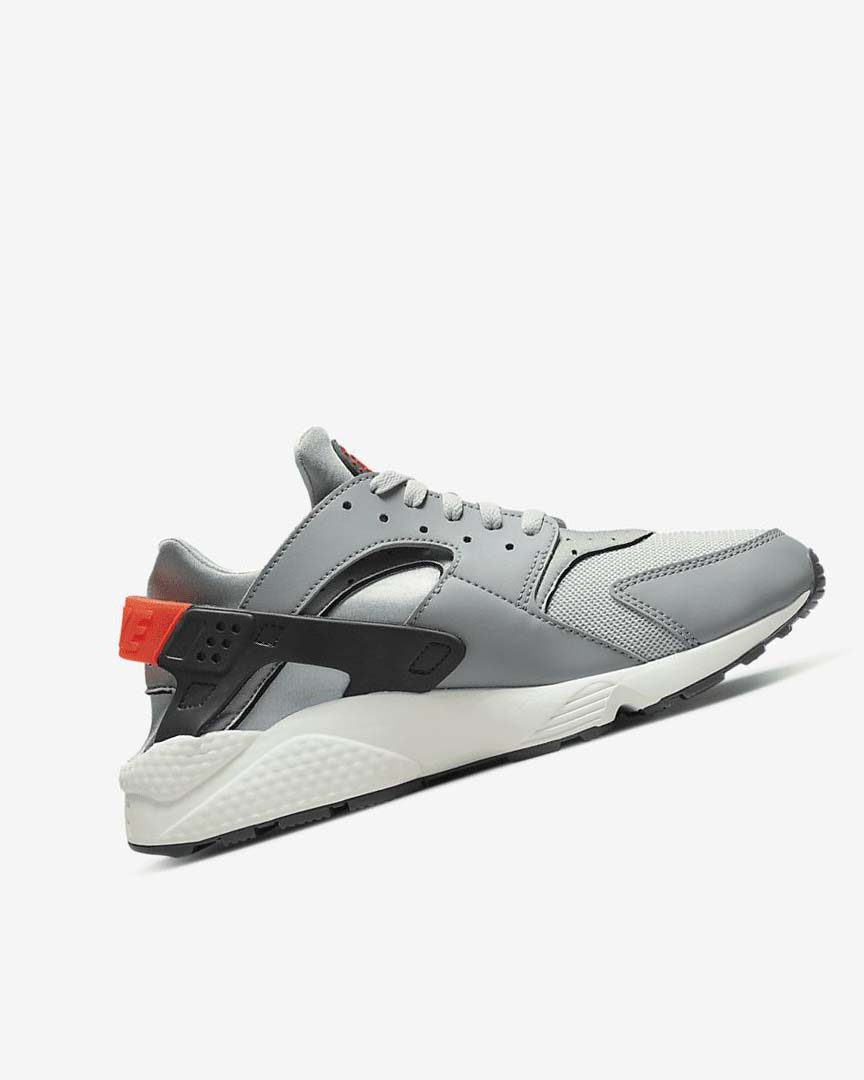 Grey / Light Grey / Orange Men's Nike Air Huarache Sneakers | UK5483