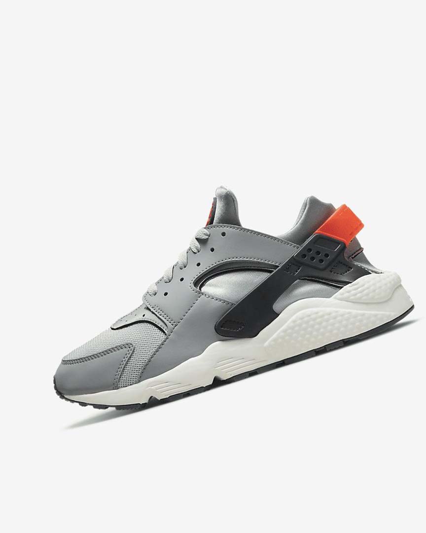 Grey / Light Grey / Orange Men\'s Nike Air Huarache Sneakers | UK5483