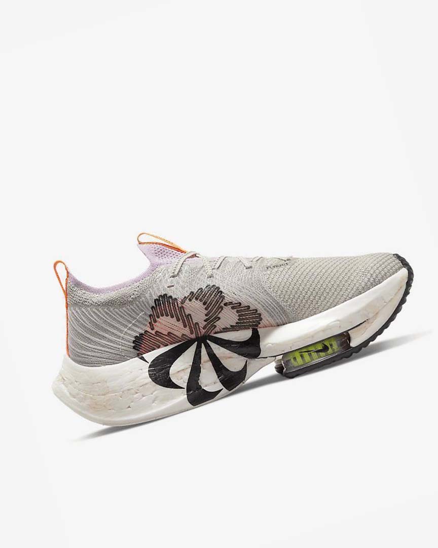 Grey / Pink / White Men's Nike Zoom Alphafly Next Nature Running Shoes | UK5568