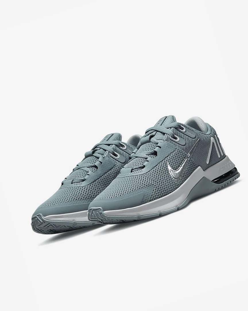 Grey / Platinum / Black / Metal Silver Men's Nike Air Max Alpha Trainer 4 Training Shoes | UK5075