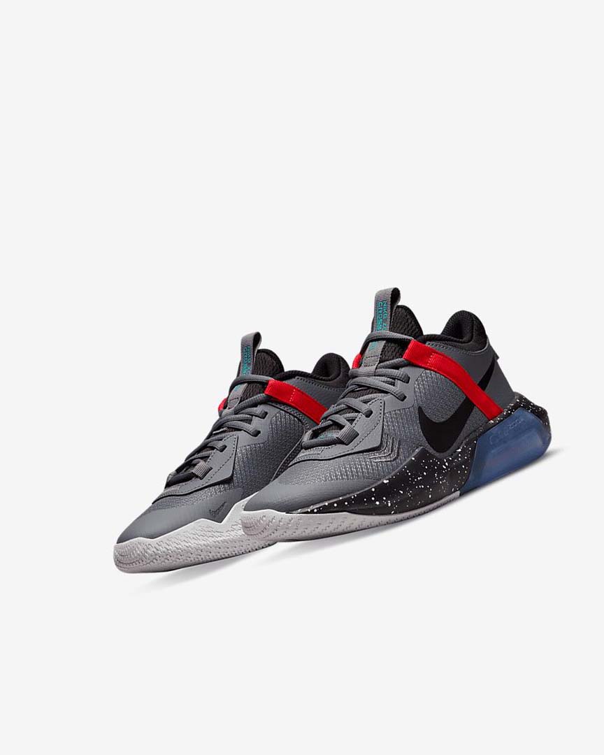 Grey / Red / Turquoise / Black Boys' Nike Air Zoom Crossover Basketball Shoes | UK4722