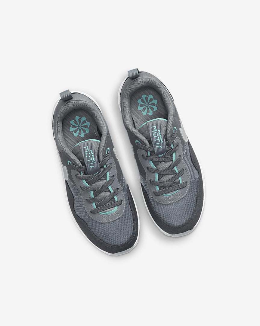 Grey / Turquoise / Dark Grey / Black Boys' Nike Air Max Motif Shoes | UK1126