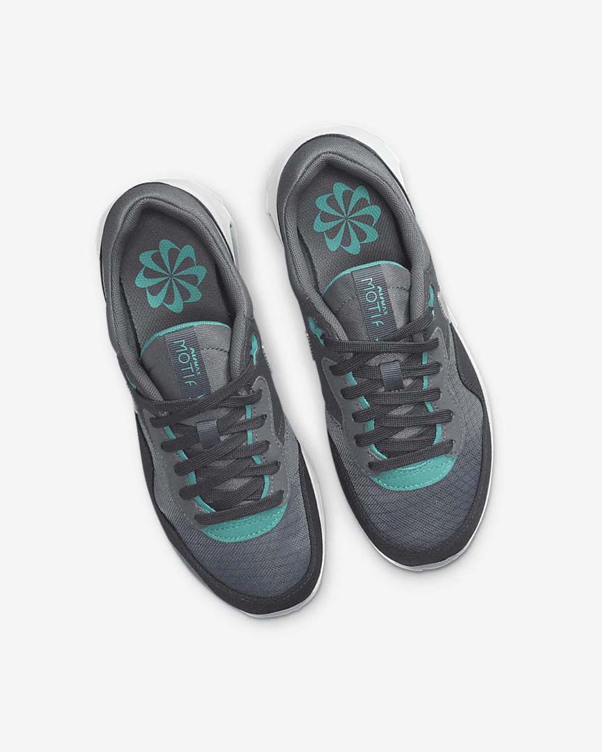 Grey / Turquoise / Dark Grey / Black Boys' Nike Air Max Motif Shoes | UK5394