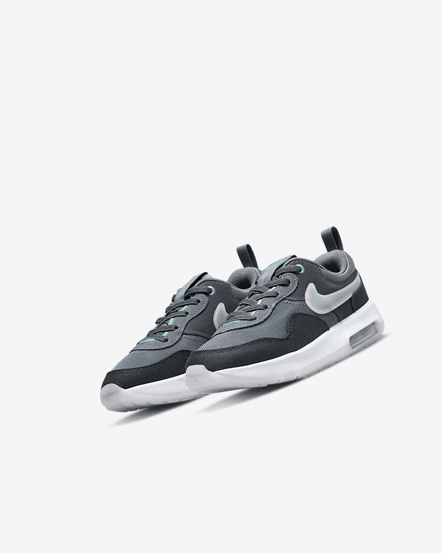 Grey / Turquoise / Dark Grey / Black Girls' Nike Air Max Motif Shoes | UK3087