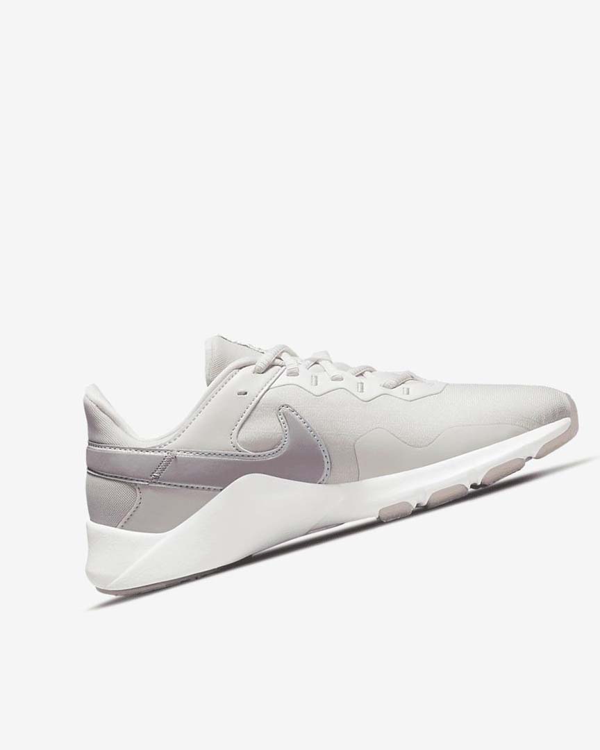 Grey / White / Metal Women's Nike Legend Essential 2 Premium Training Shoes | UK2867