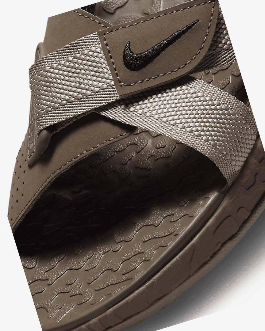 Khaki / Black Men's Nike ACG Air Deschutz + Sandals | UK3176