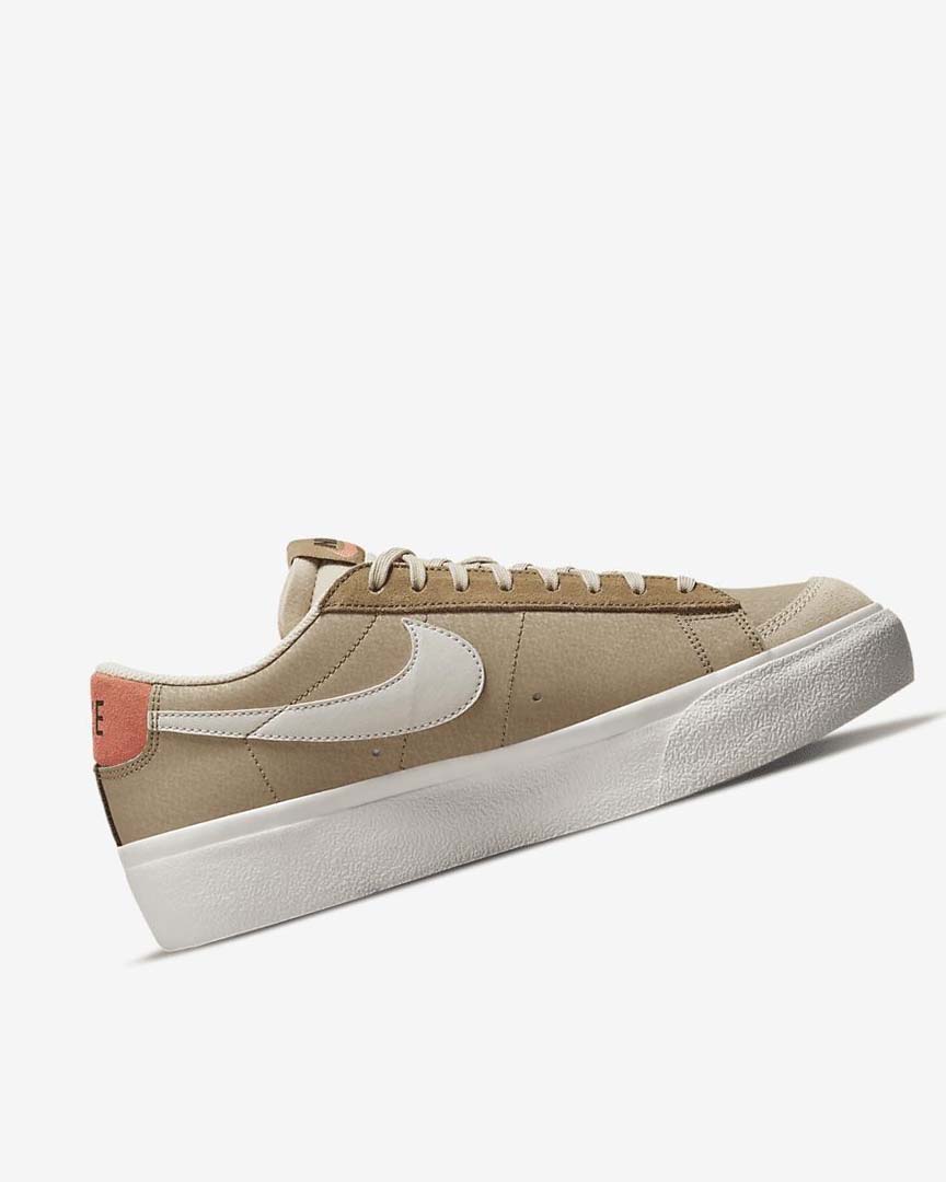 Khaki / Light Beige Women's Nike Blazer Low Platform SP Sneakers | UK5306