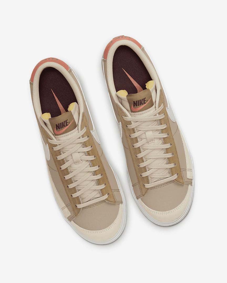 Khaki / Light Beige Women's Nike Blazer Low Platform SP Sneakers | UK5306