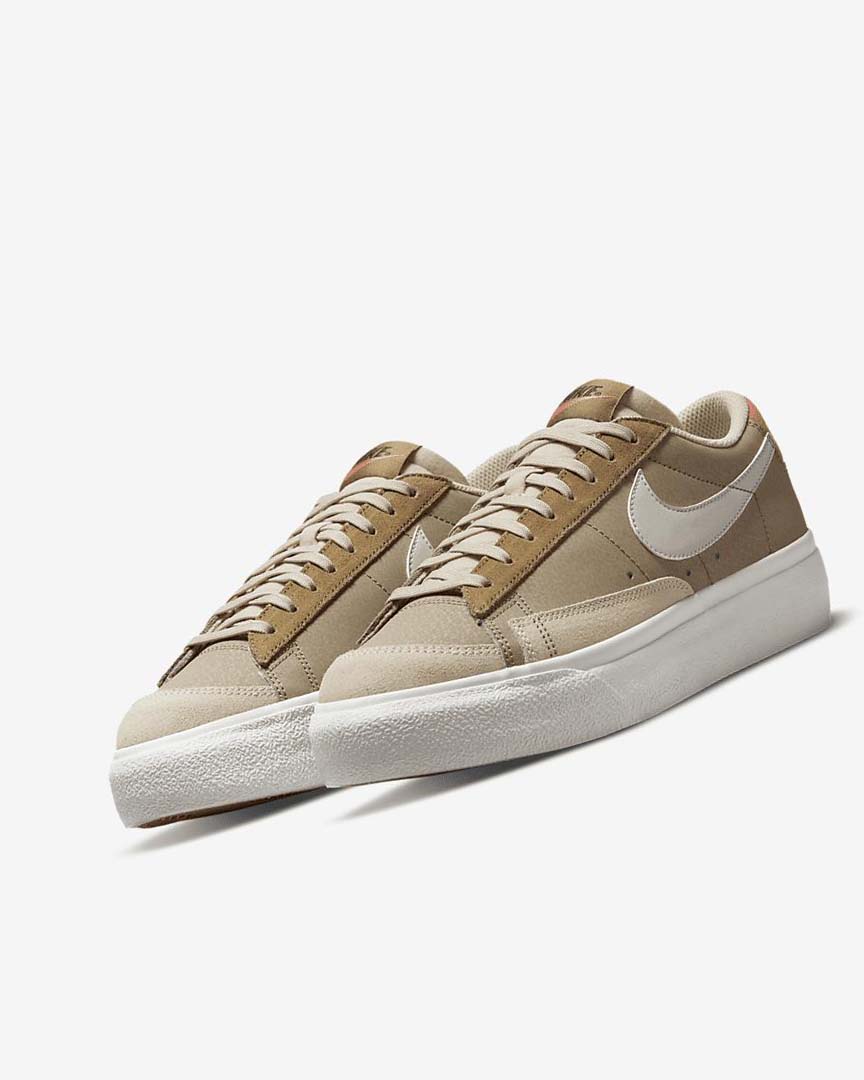 Khaki / Light Beige Women's Nike Blazer Low Platform SP Sneakers | UK5306