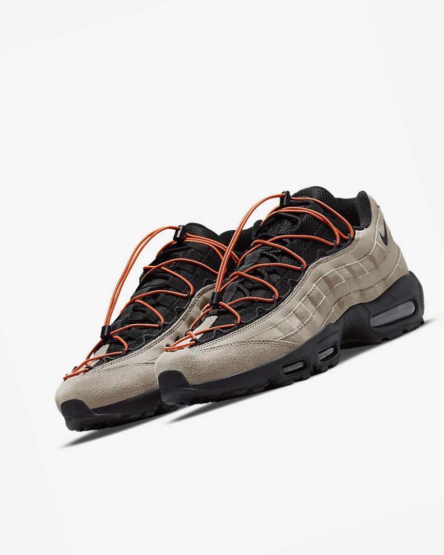 Khaki / Orange / Black Men's Nike Air Max 95 Casual Shoes | UK4882