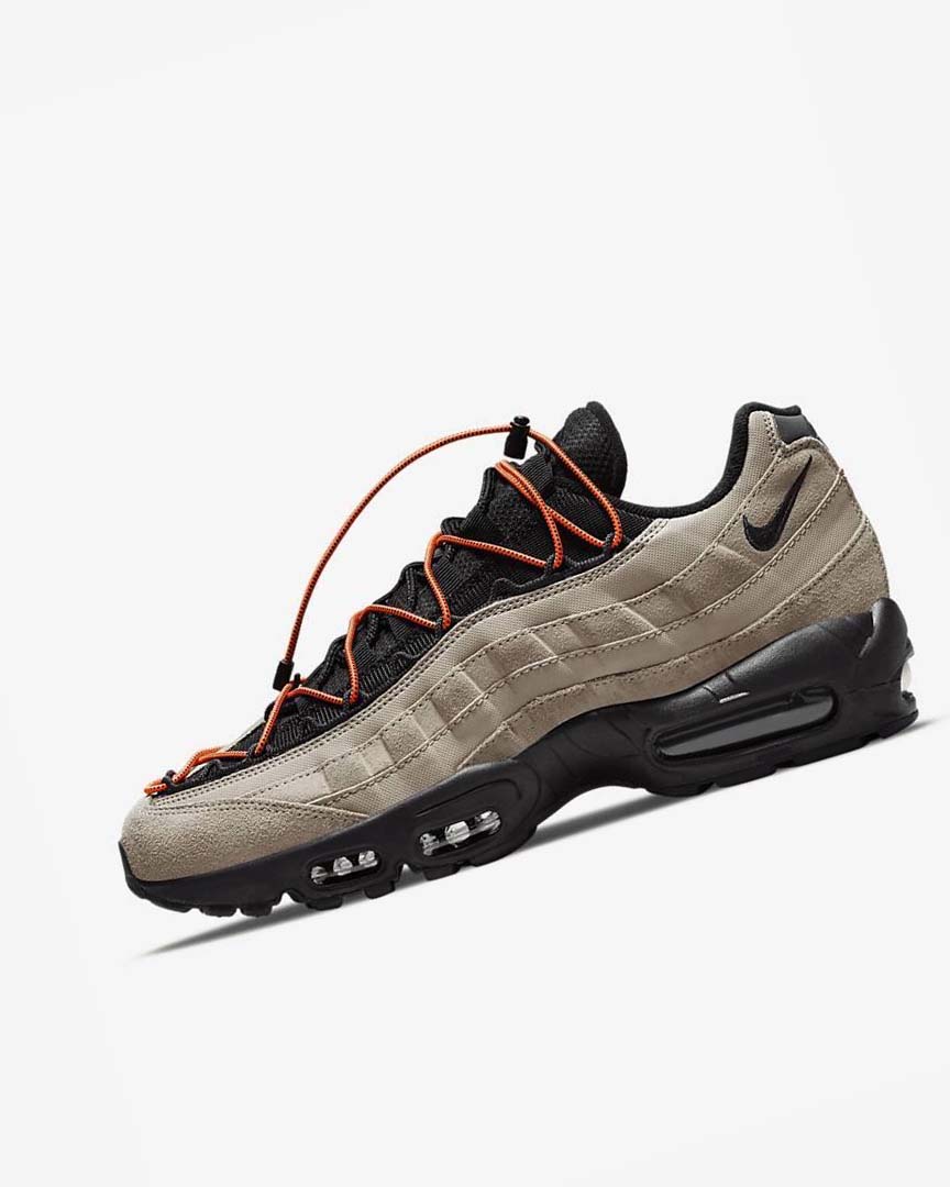 Khaki / Orange / Black Men\'s Nike Air Max 95 Casual Shoes | UK4882