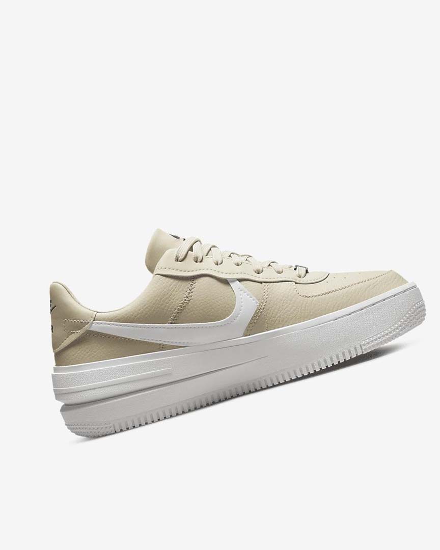 Khaki / White / Black Women's Nike Air Force 1 PLT.AF.ORM Sneakers | UK5150