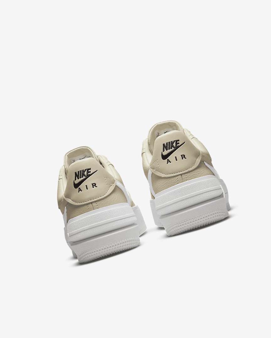 Khaki / White / Black Women's Nike Air Force 1 PLT.AF.ORM Sneakers | UK5150