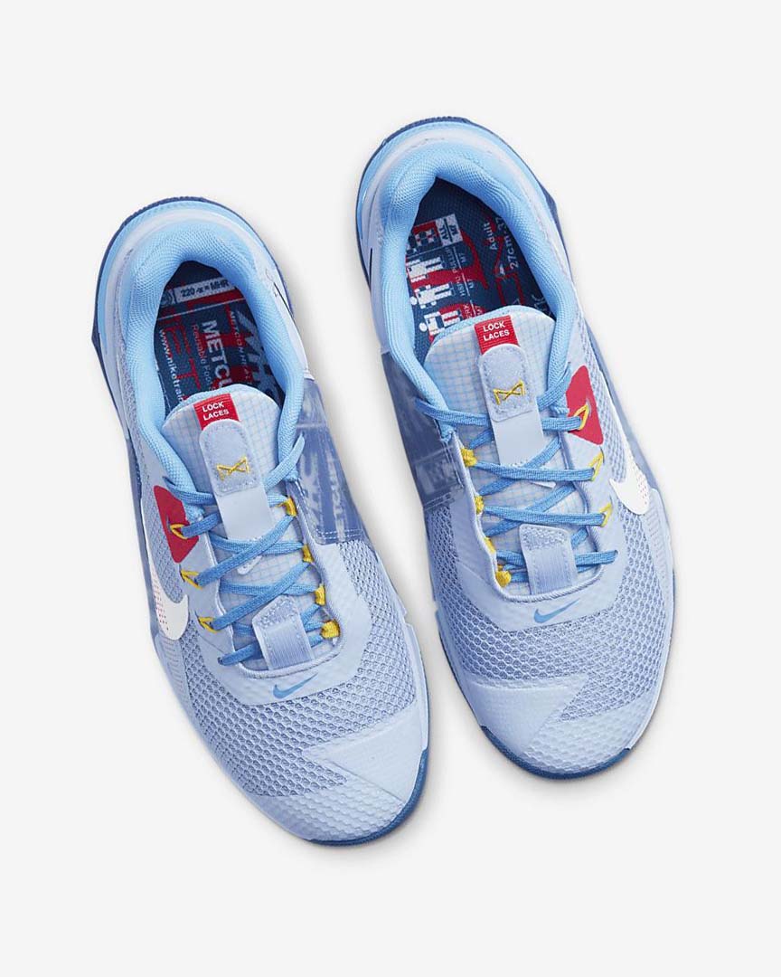 Light Blue / Blue / Deep Royal Blue / White Women's Nike Metcon 7 AMP Training Shoes | UK4515