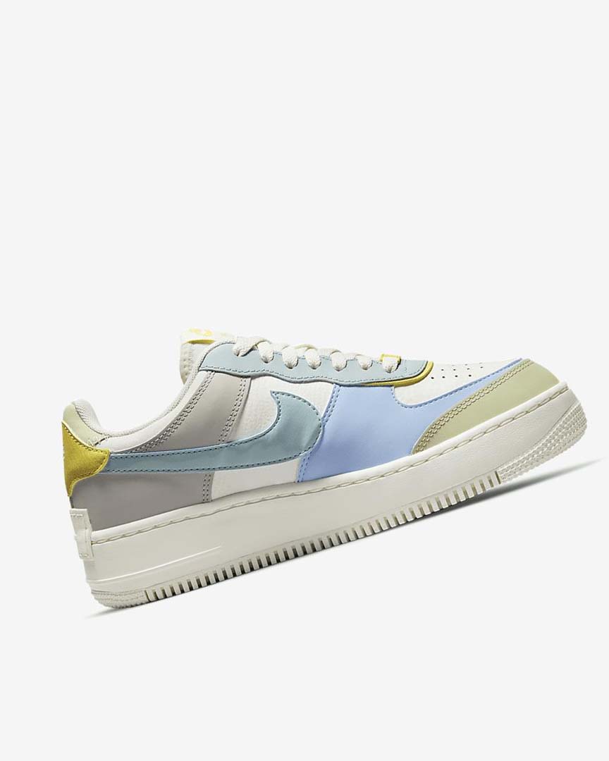 Light Blue / Olive Women's Nike AF-1 Shadow Sneakers | UK2476