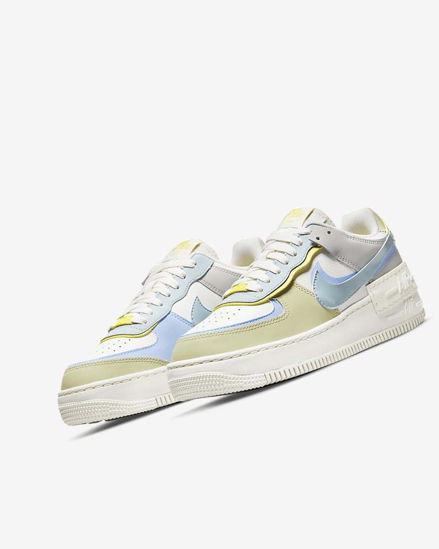 Light Blue / Olive Women's Nike AF-1 Shadow Sneakers | UK2476