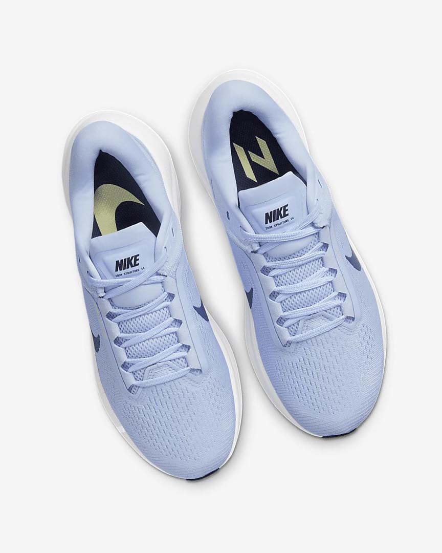 Light Blue / White / Navy / Navy Women's Nike Air Zoom Structure 24 Running Shoes | UK2298