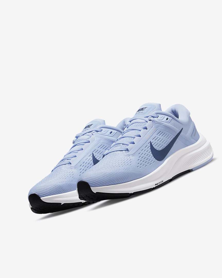 Light Blue / White / Navy / Navy Women's Nike Air Zoom Structure 24 Running Shoes | UK2298