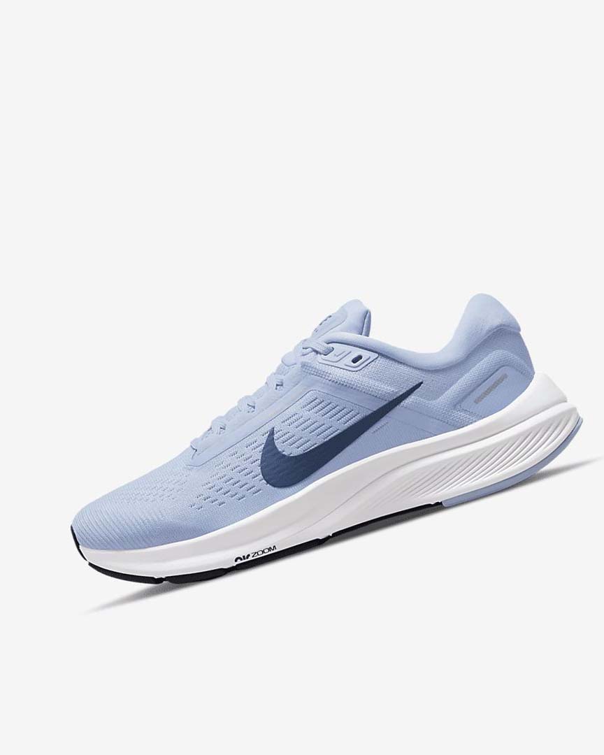 Light Blue / White / Navy / Navy Women\'s Nike Air Zoom Structure 24 Running Shoes | UK2298