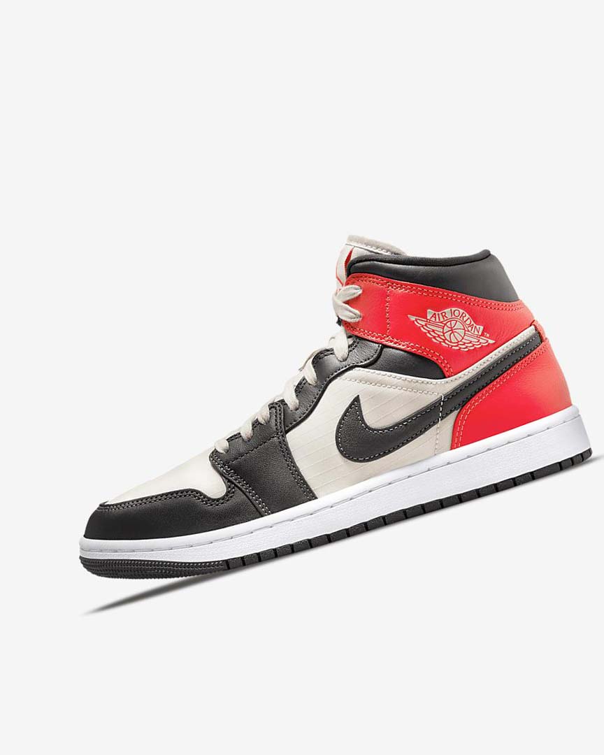 Light Brown / Light Red / White Women\'s Nike Air Jordan 1 Mid SE Sneakers | UK5390