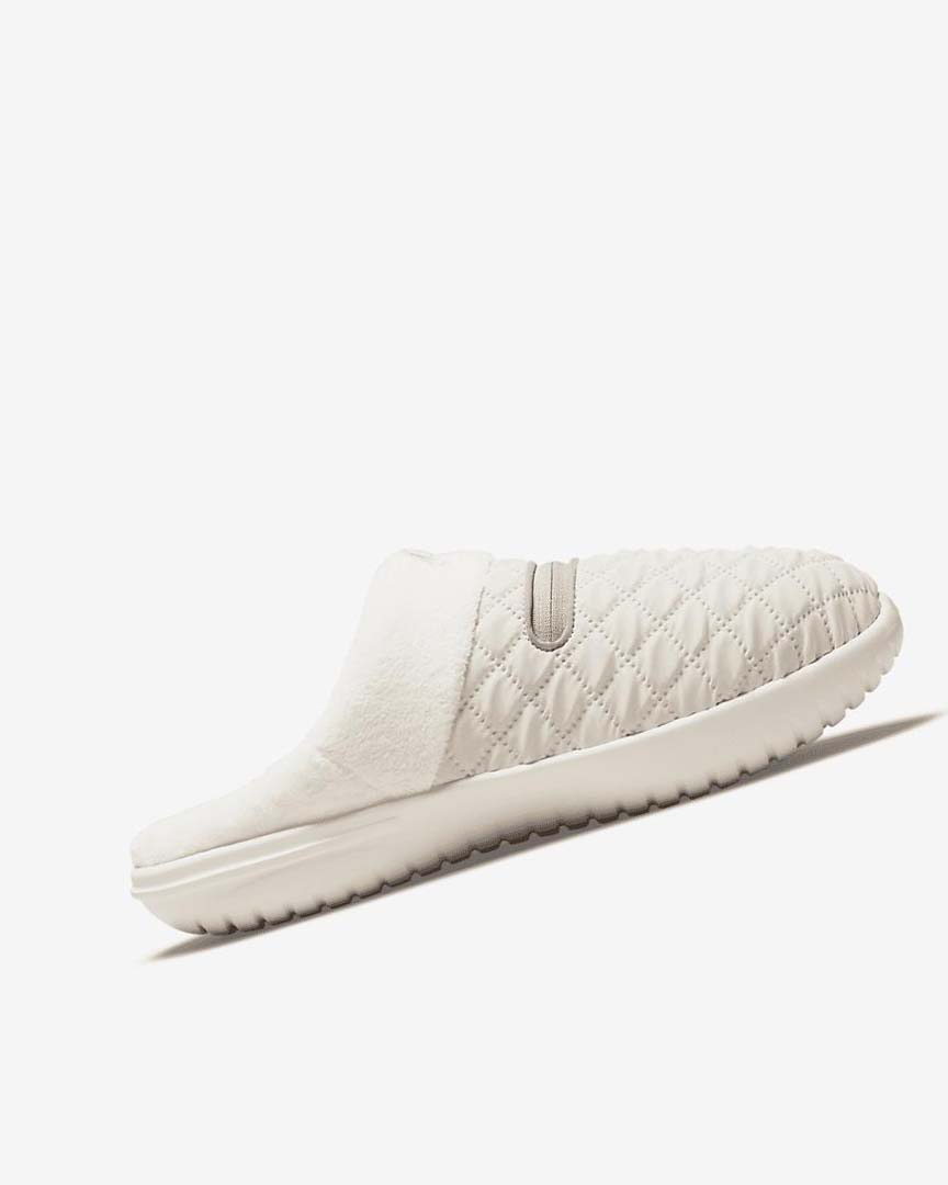 Light Brown / White / Grey Women's Nike Burrow SE Slippers | UK5254