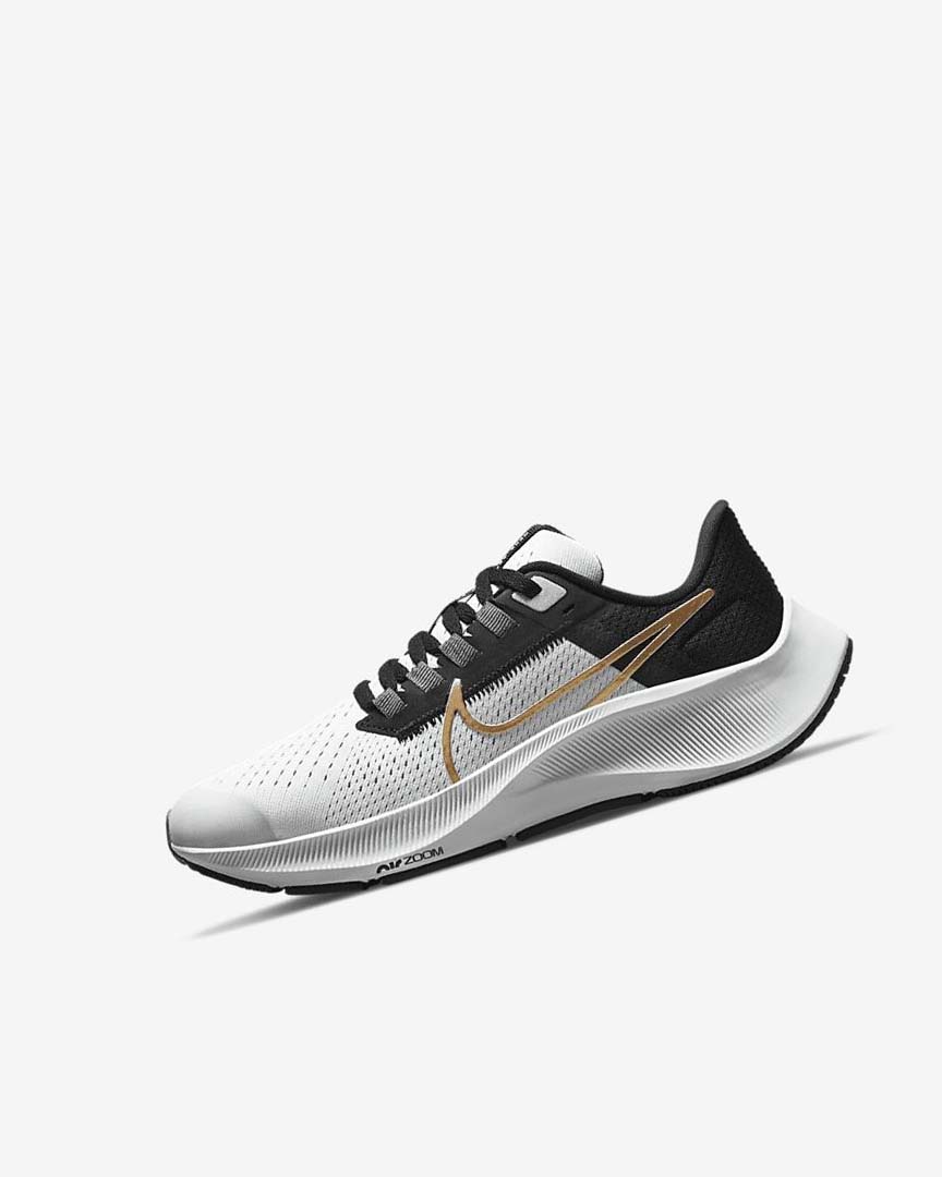 Light Grey / Grey / Metal Gold Boys\' Nike Air Zoom Pegasus 38 Running Shoes | UK2986