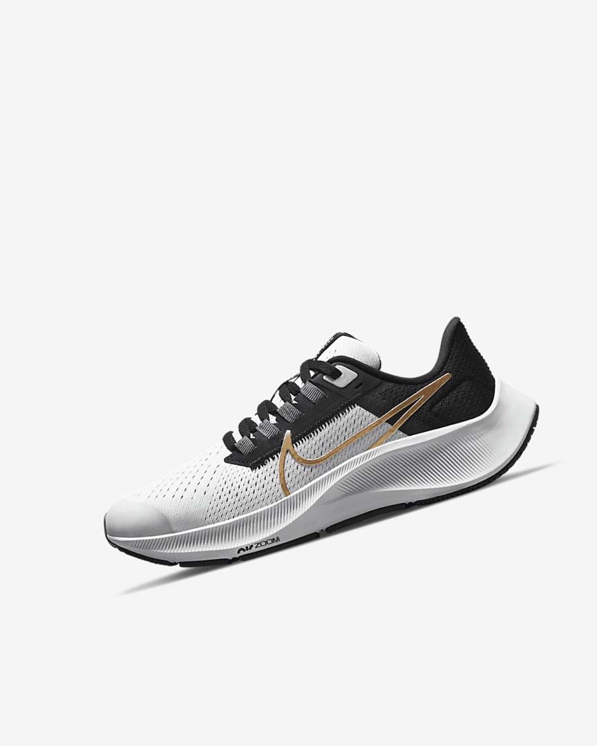 Light Grey / Grey / Metal Gold Girls\' Nike Air Zoom Pegasus 38 Running Shoes | UK4684