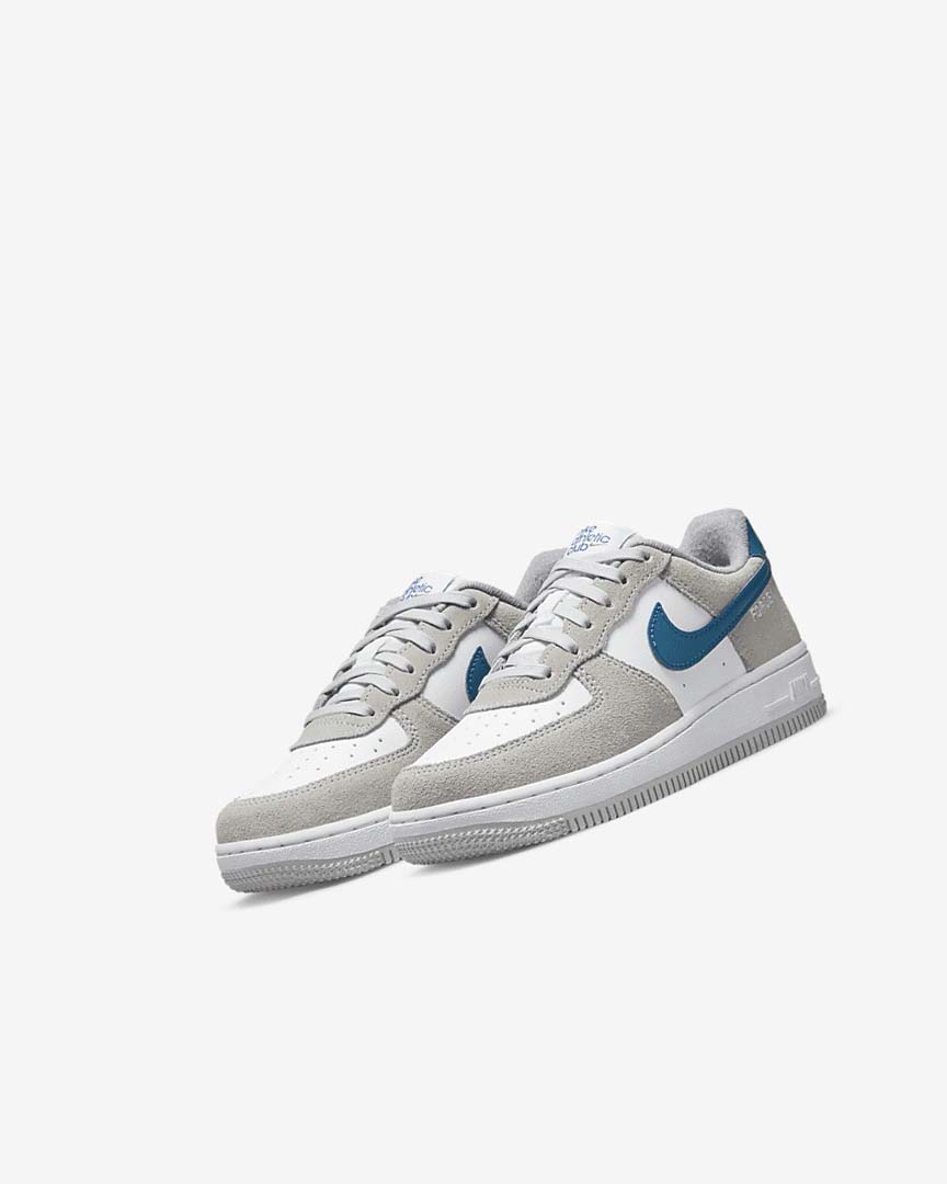 Light Grey / White / Light Grey Girls' Nike Force 1 LV8 Shoes | UK1157