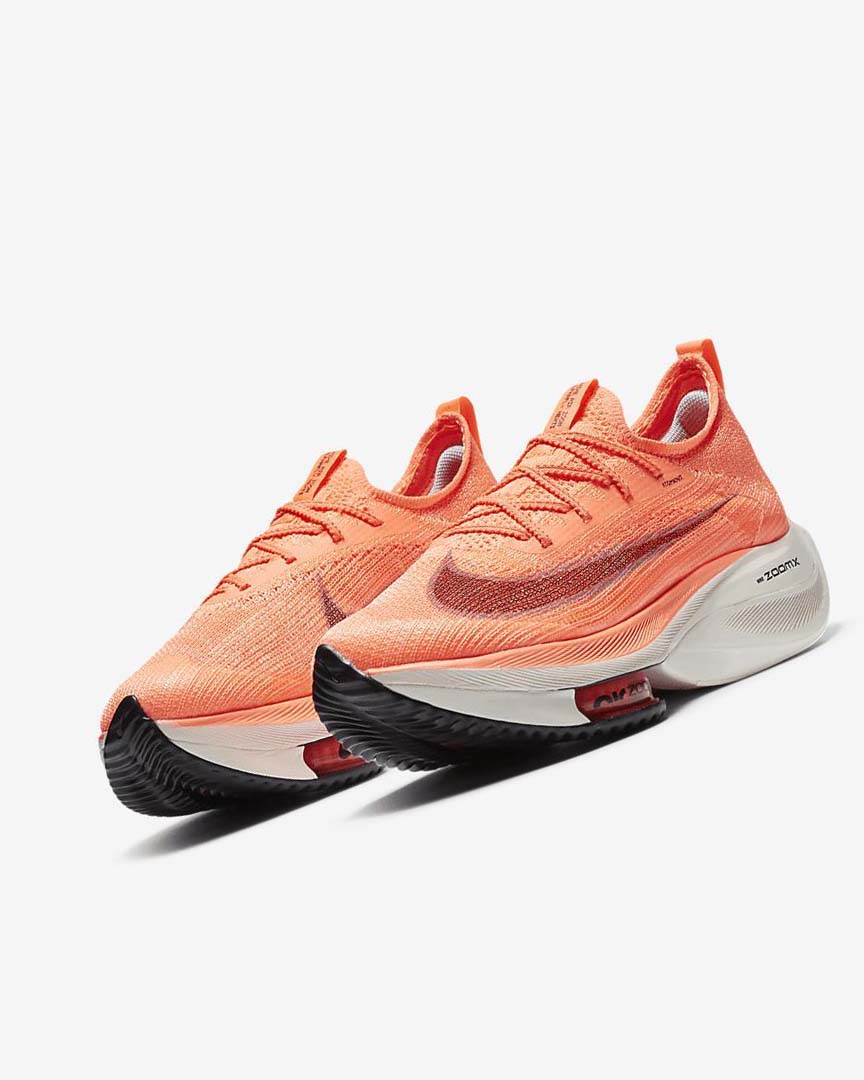 Light Mango / Metal Red Brown / Black Women's Nike Air Zoom Alphafly NEXT% Flyknit Running Shoes | UK5415