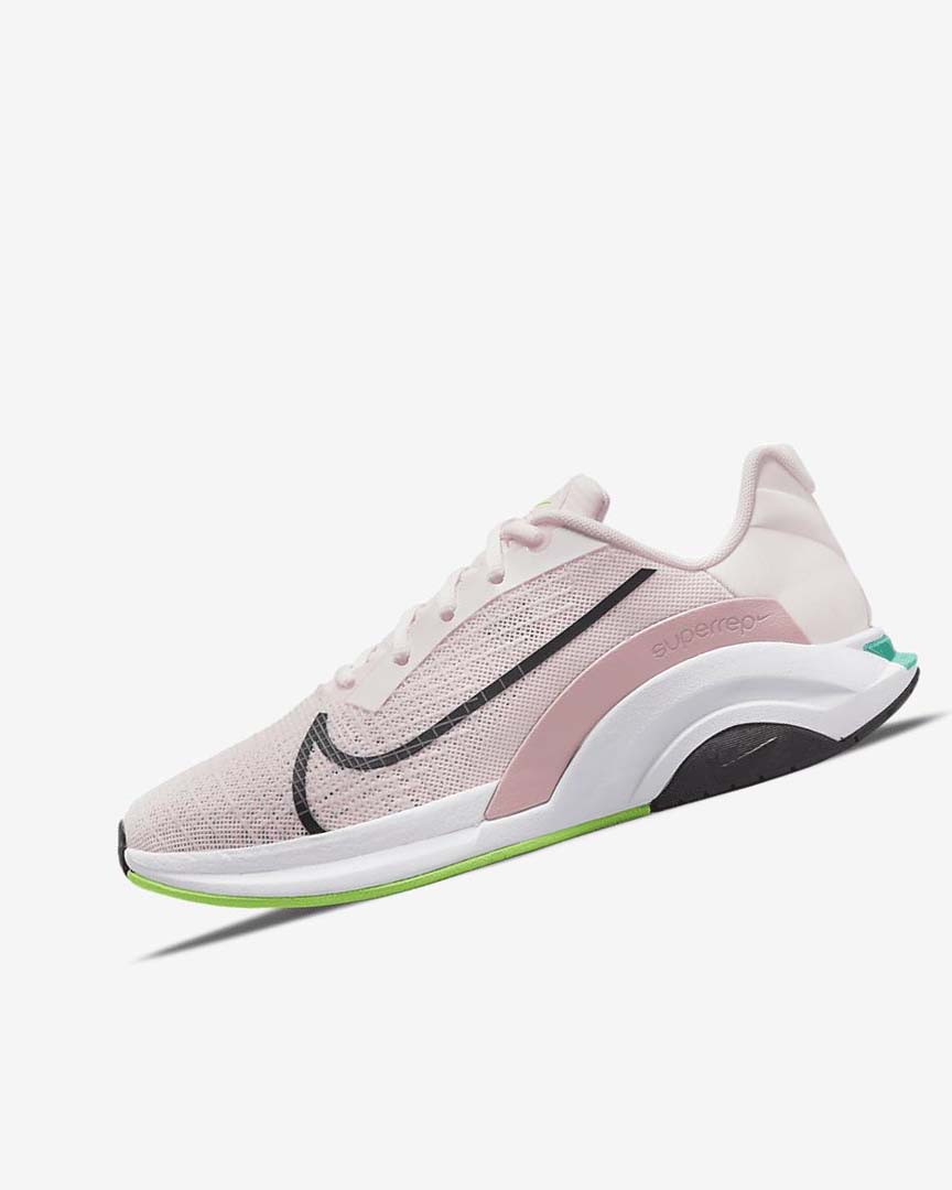 Light Pink / Pink / Green / Black Women\'s Nike ZoomX SuperRep Surge Running Shoes | UK4575